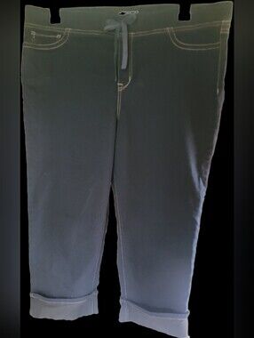 Women's Just Be Dark Blue Capri Pants Size Xl Never Worn